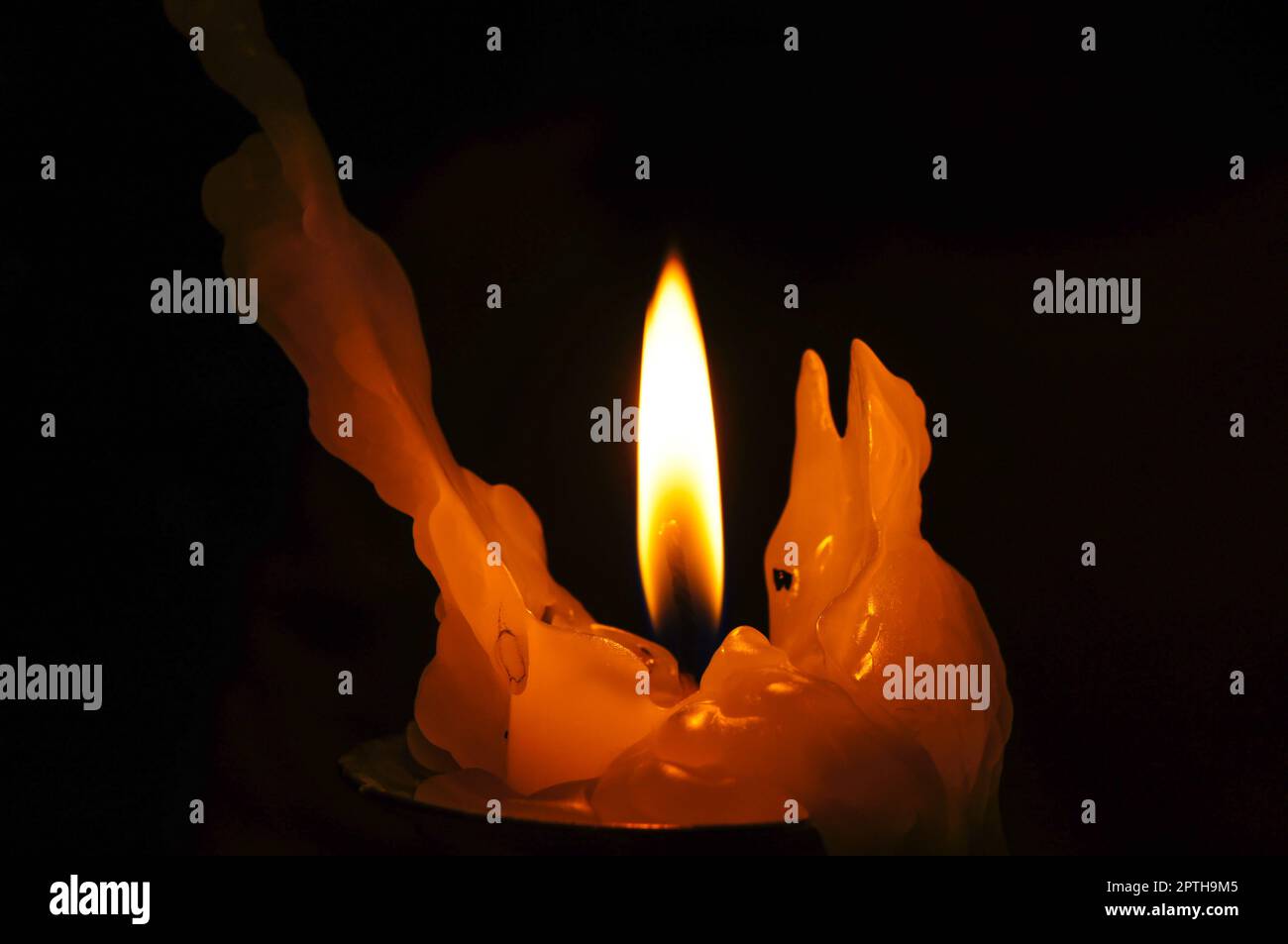 Candle in the Dark Stock Photo Alamy