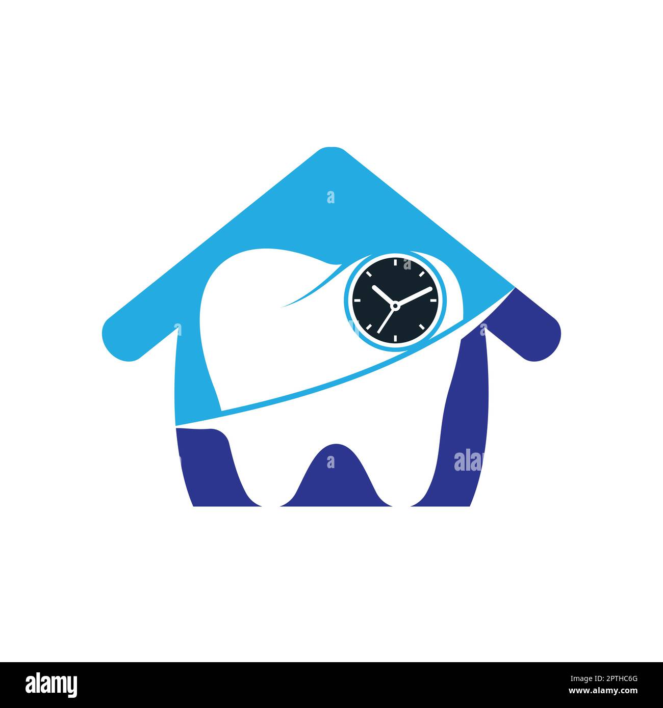 Dental time vector logo design template. Human tooth and clock icon