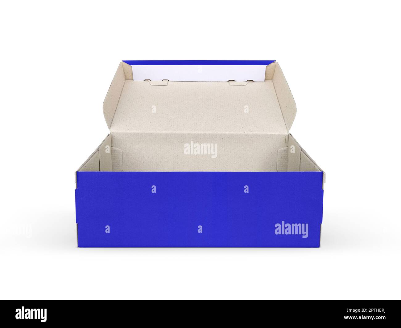 Open Empty Cardboard Box Isolated on White Background Stock Photo - Alamy