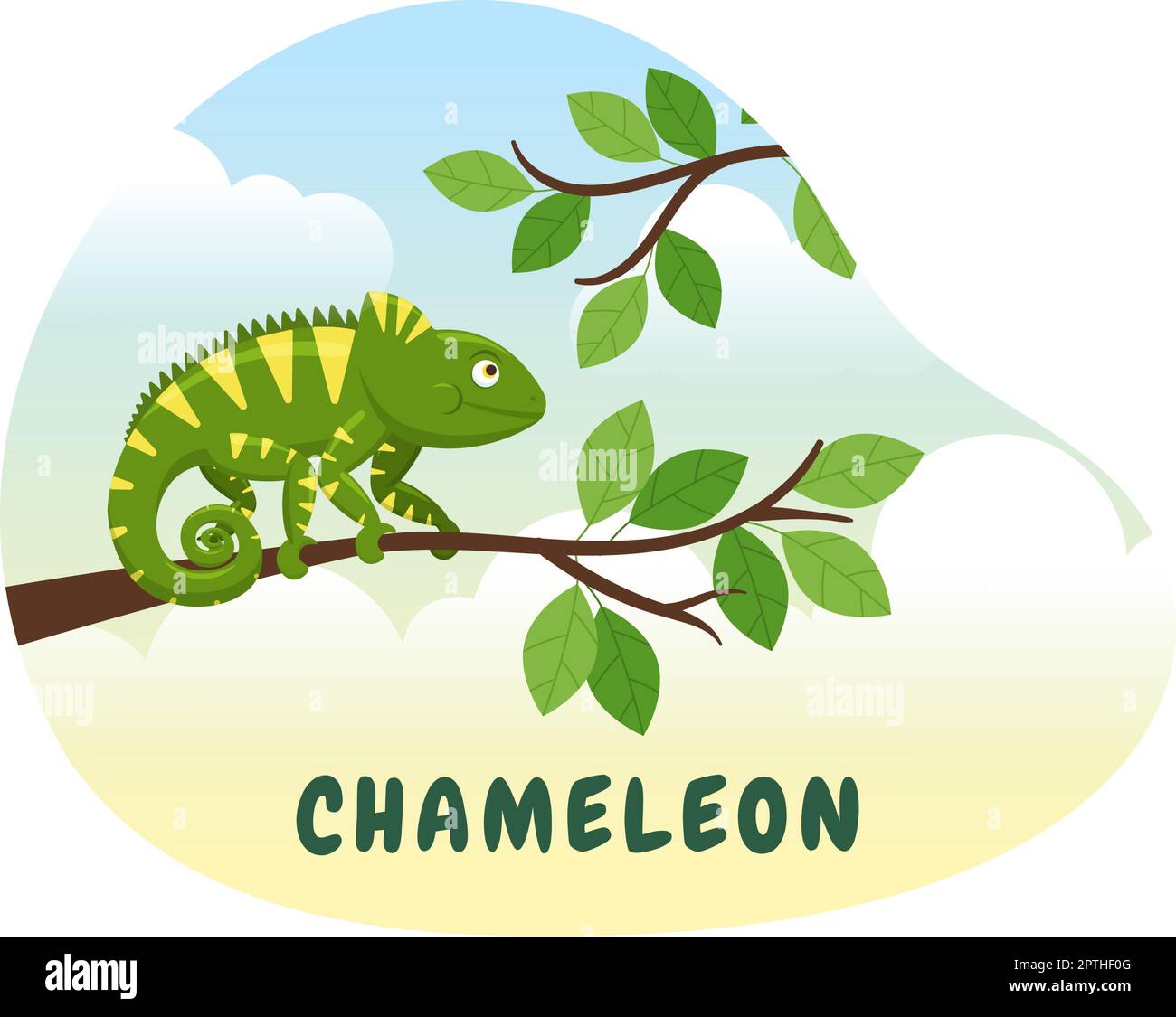 Set of Animal Reptile Template Hand Drawn Cartoon Flat Illustration