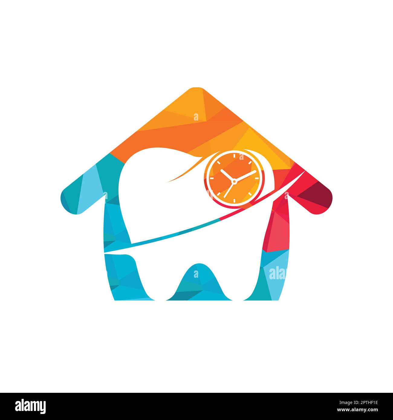 Dental time vector logo design template. Human tooth and clock icon ...
