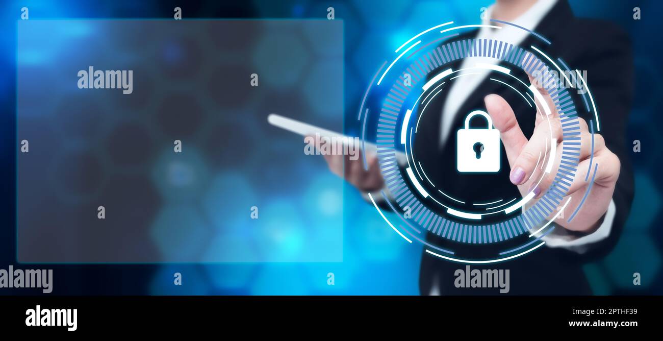 Business Man Presenting New Futuristic Technologies. Stock Photo