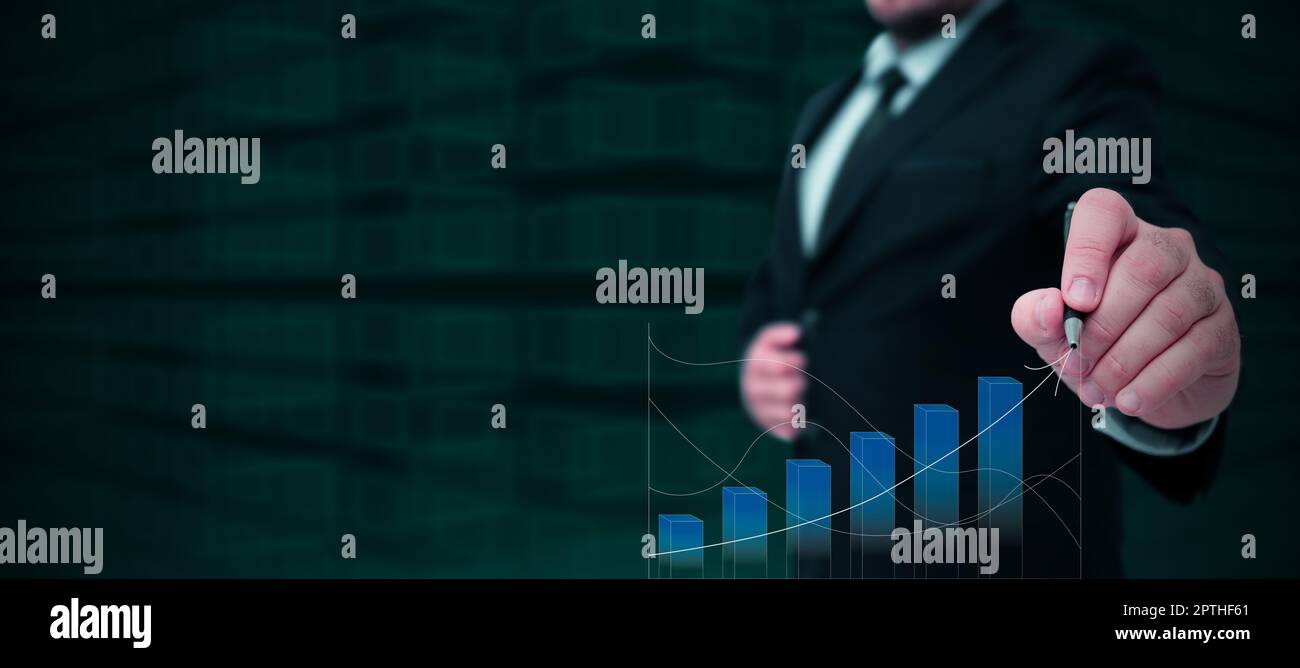 Business Man Presenting New Futuristic Technologies. Stock Photo