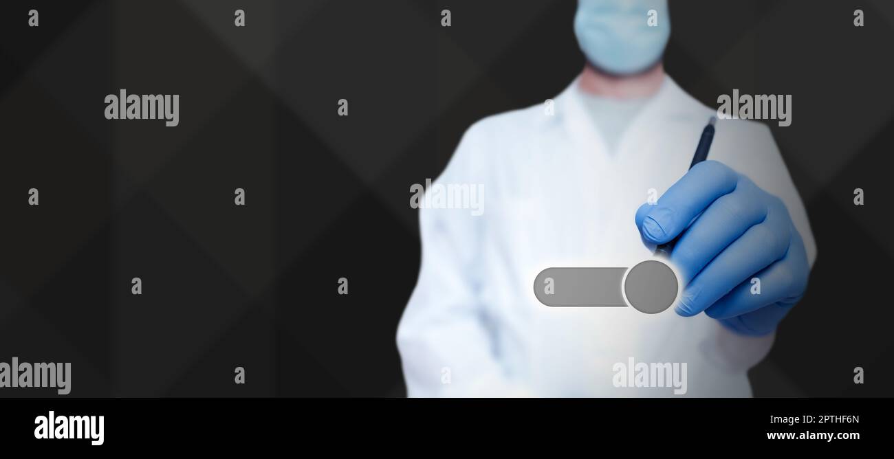 Business Man Presenting New Futuristic Technologies. Stock Photo