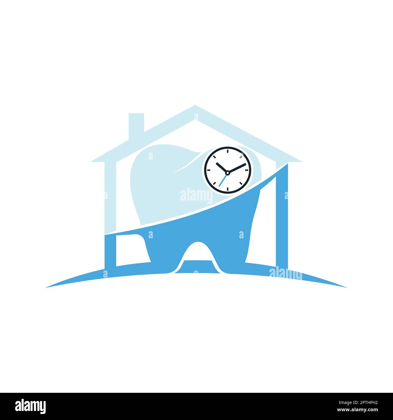 Dental time vector logo design template. Human tooth and clock icon