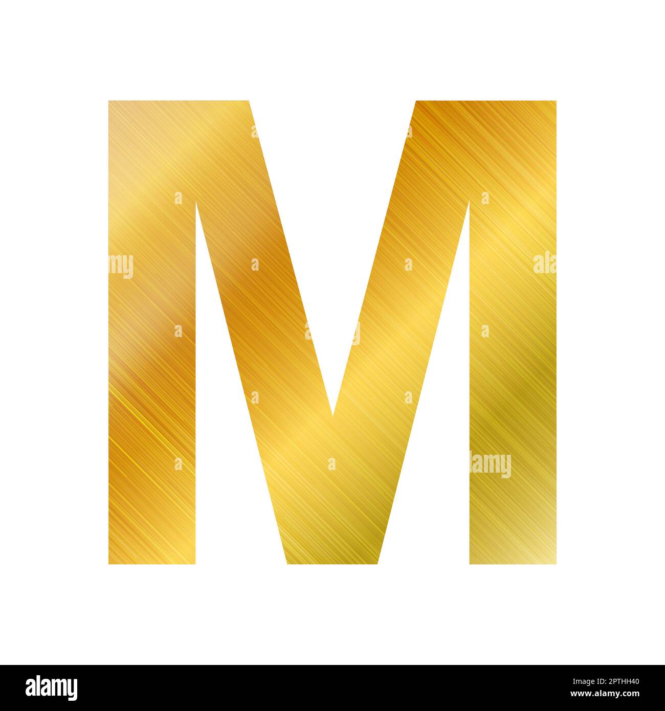 English alphabet, gold texture letter M on white background - Vector ...