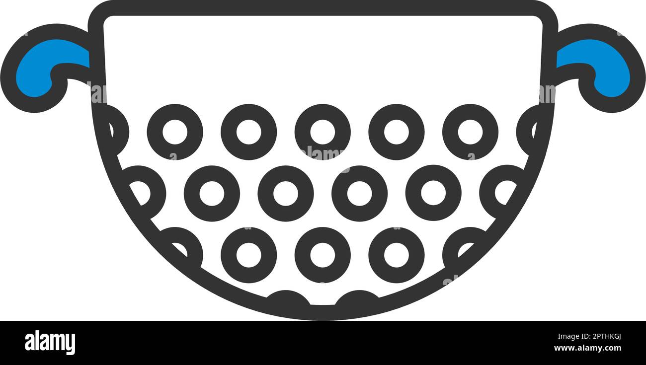 Kitchen Colander Icon Stock Vector