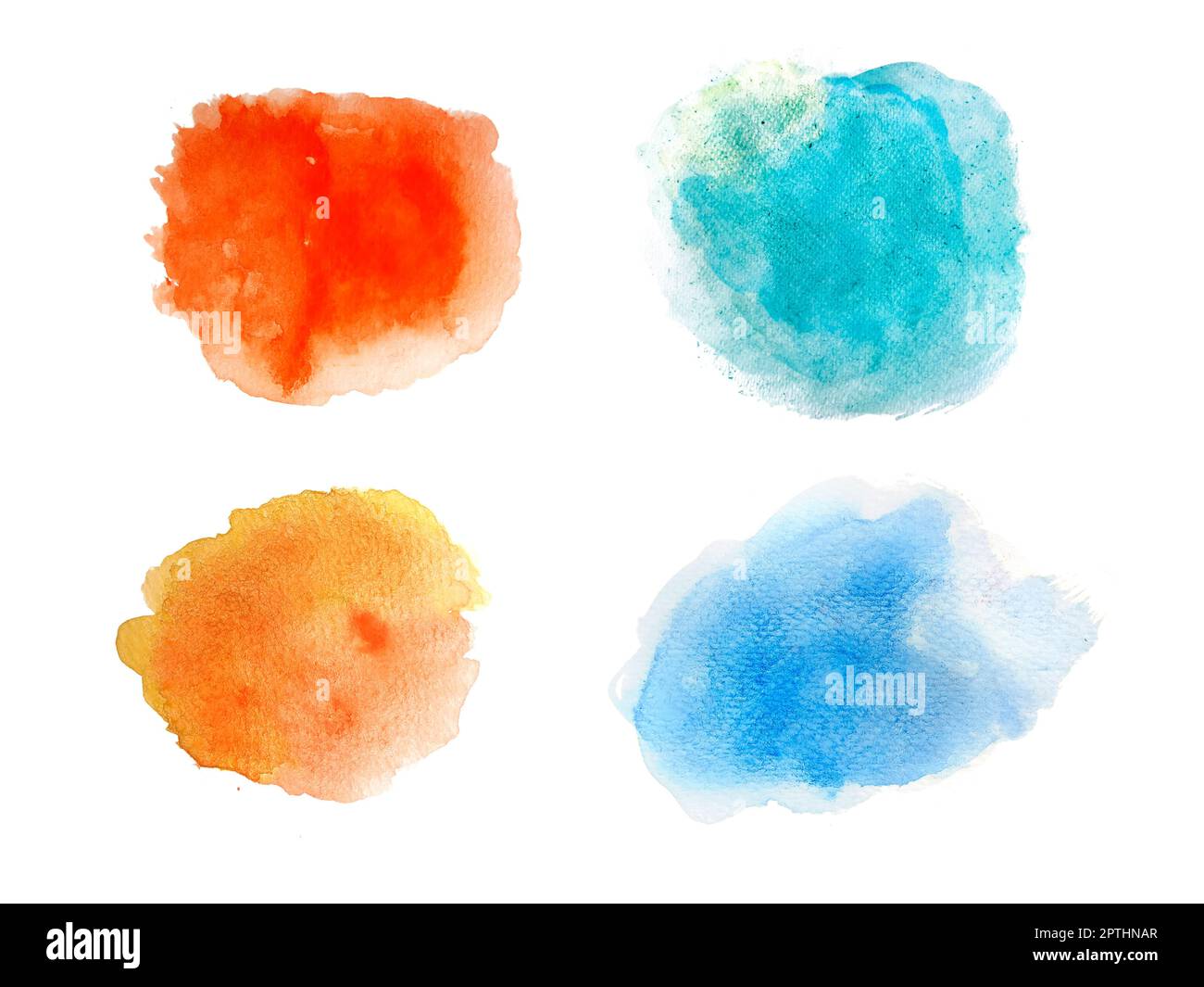 Abstract watercolor hand paint texture, isolated on white background ...