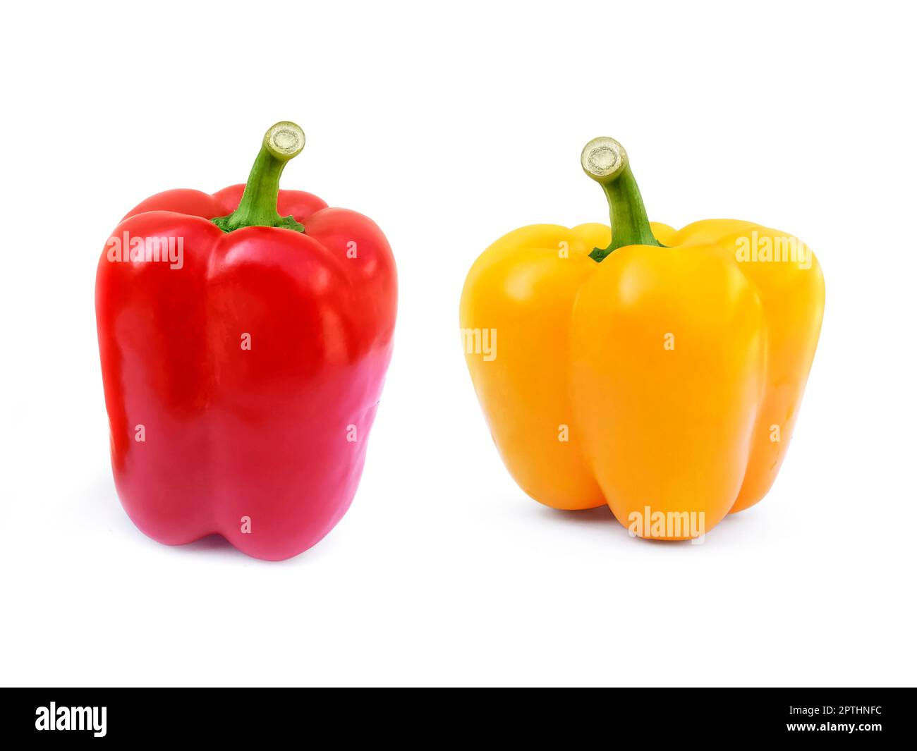 Bell peppers isolated on white background Stock Photo - Alamy