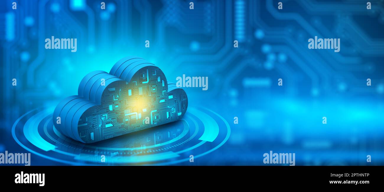 Cloud computing technology internet on Converging point of circuit with ...