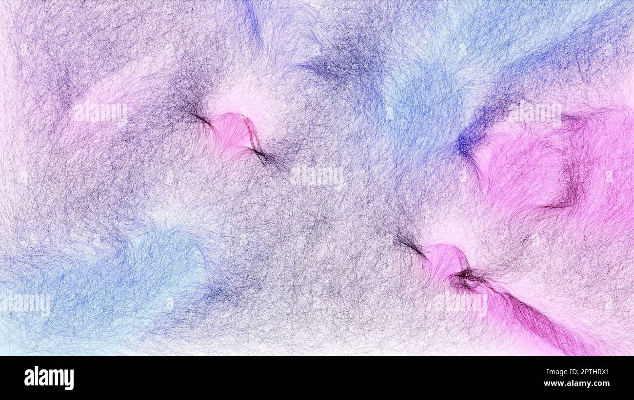 Color threads hand draw digital art Stock Photo - Alamy