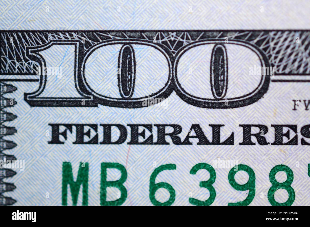 Macro shot. Hundred US dollar bill close up Stock Photo - Alamy