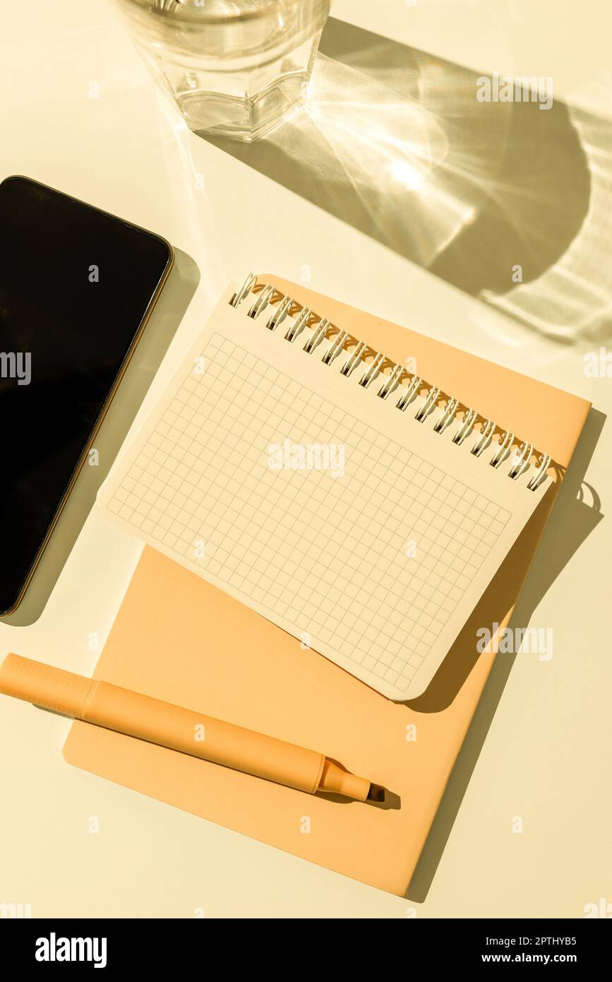 Multiple Assorted Collection Office Stationery Photo Placed Over Table Stock Photo