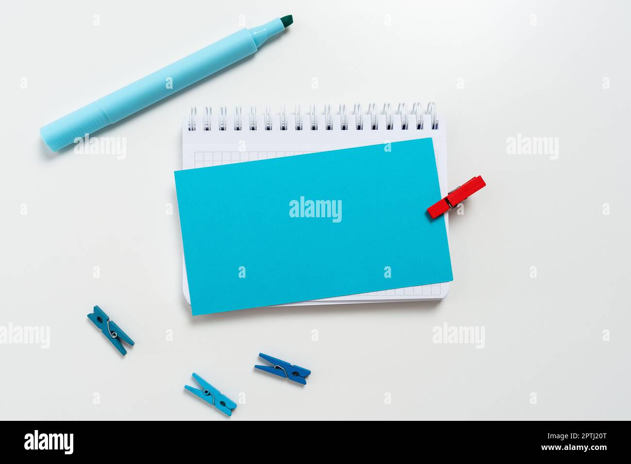 Multiple Assorted Collection Office Stationery Photo Placed Over Table Stock Photo