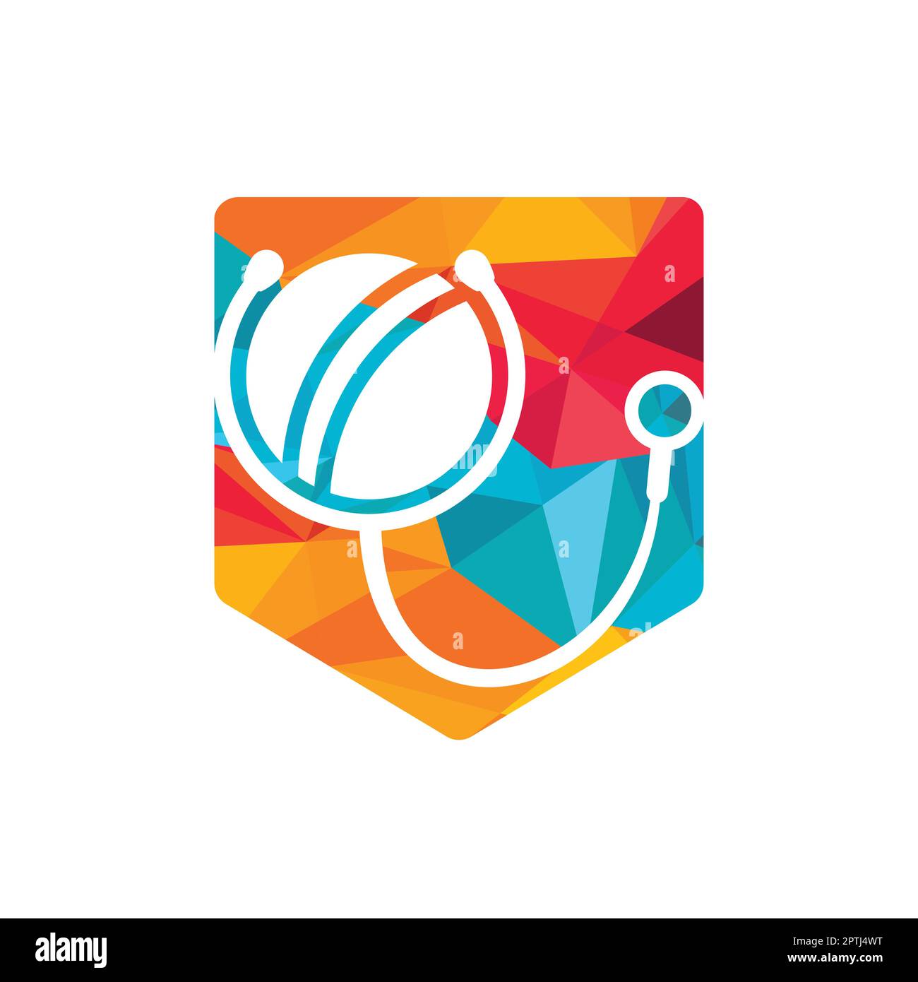 Cricket stethoscope vector logo design. Sports health and care logo