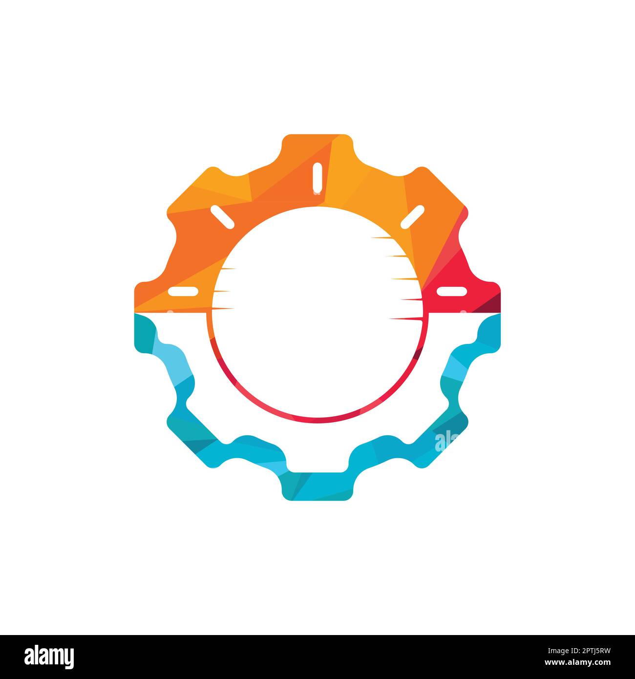 Sun gear vector logo design. Solar panel technology logo concept Stock