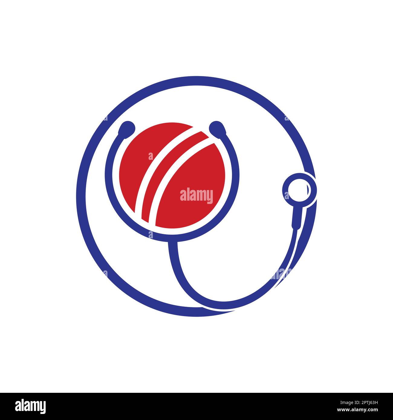 Cricket stethoscope vector logo design. Sports health and care logo