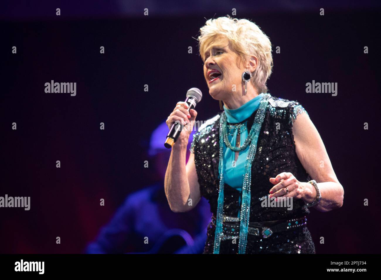 Huntsville, United States. 25th Apr, 2023. Janie Frickie performs at Still Playin' Possum - George Jones Tribute at Propst Arena on April 25, 2023 in Huntsville, Alabama. Credit: Jamie Gilliam/The Photo Access Credit: The Photo Access/Alamy Live News Stock Photo