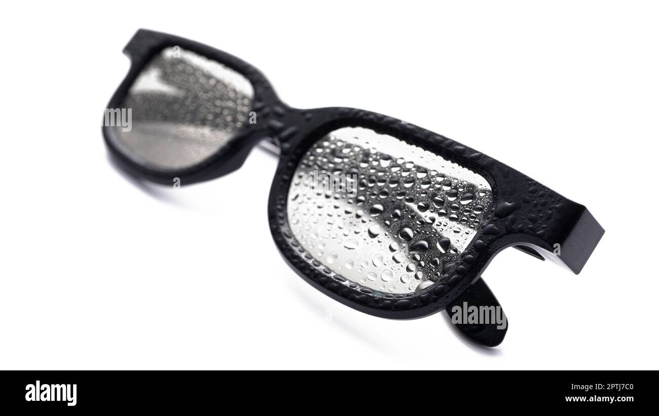 Glasses lying on table Cut Out Stock Images & Pictures - Alamy
