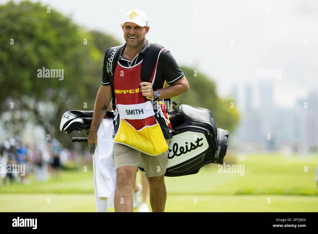 Captain Cameron Smith of Ripper GC caddie seen on the fifth hole during