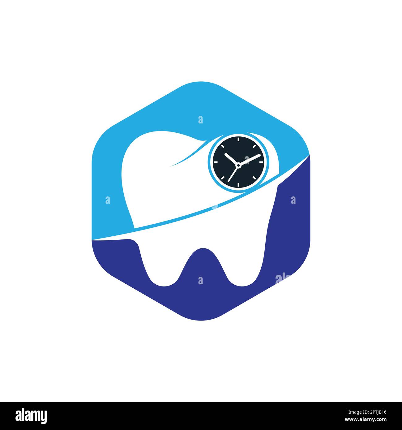 Dental time vector logo design template. Human tooth and clock icon