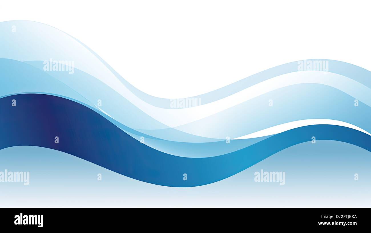 abstract blue background with smooth lines and waves, vector ...