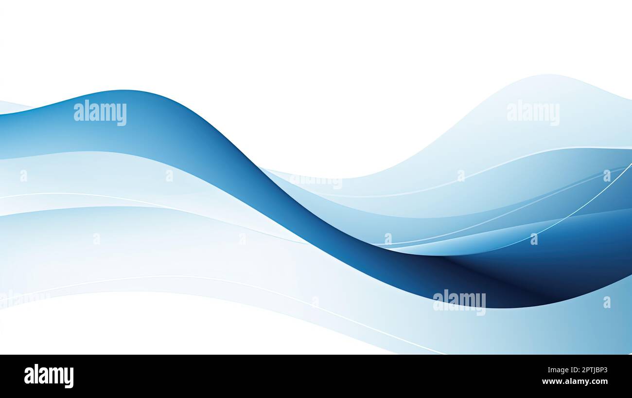 abstract blue background with smooth lines and waves, vector ...
