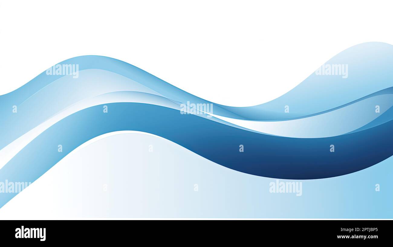abstract blue background with smooth lines and waves, vector ...