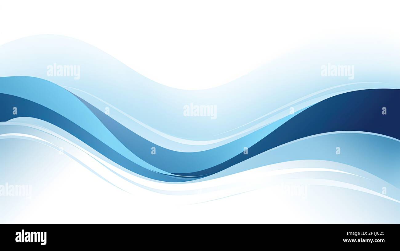 abstract blue background with smooth lines and waves, vector ...