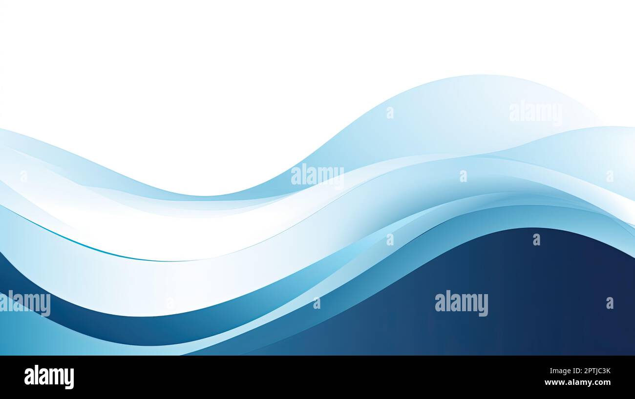 abstract blue background with smooth lines and waves, vector ...