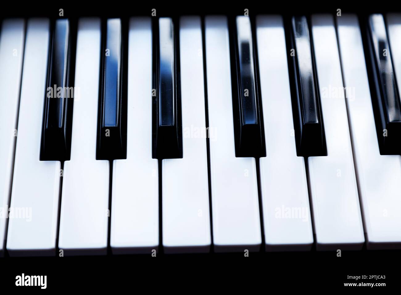 piano keyboard, black and white keys Stock Photo Alamy