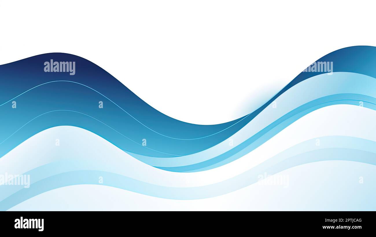 abstract blue background with smooth lines and waves, vector ...