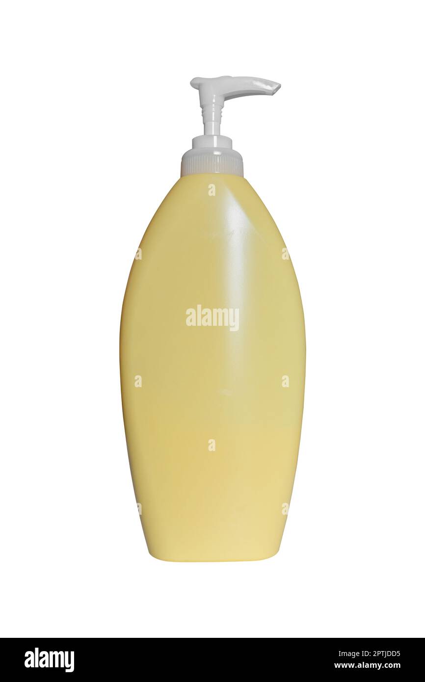 https://c8.alamy.com/comp/2PTJDD5/blank-yellow-cosmetic-bottles-mockup-isolated-on-white-background-included-clipping-path-design-product-for-cream-foam-shampoo-2PTJDD5.jpg