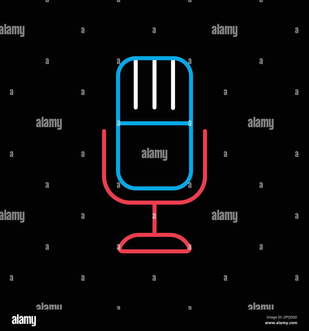 Retro microphone vector flat icon Stock Vector Image & Art - Alamy