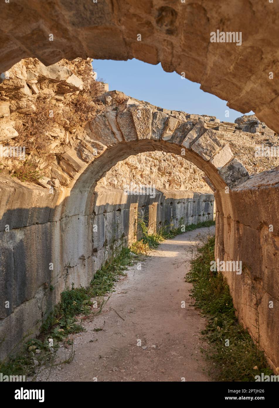 Miletus ancient city amphitheater, Turkey. Photo from Miletus. Miletus
