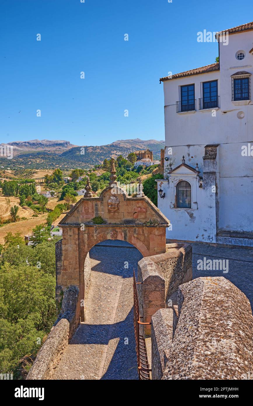 Ronda - the ancient city of Ronda, Andalusia. The beautiful old city of Ronda, Andalusia, Spain Stock Photo