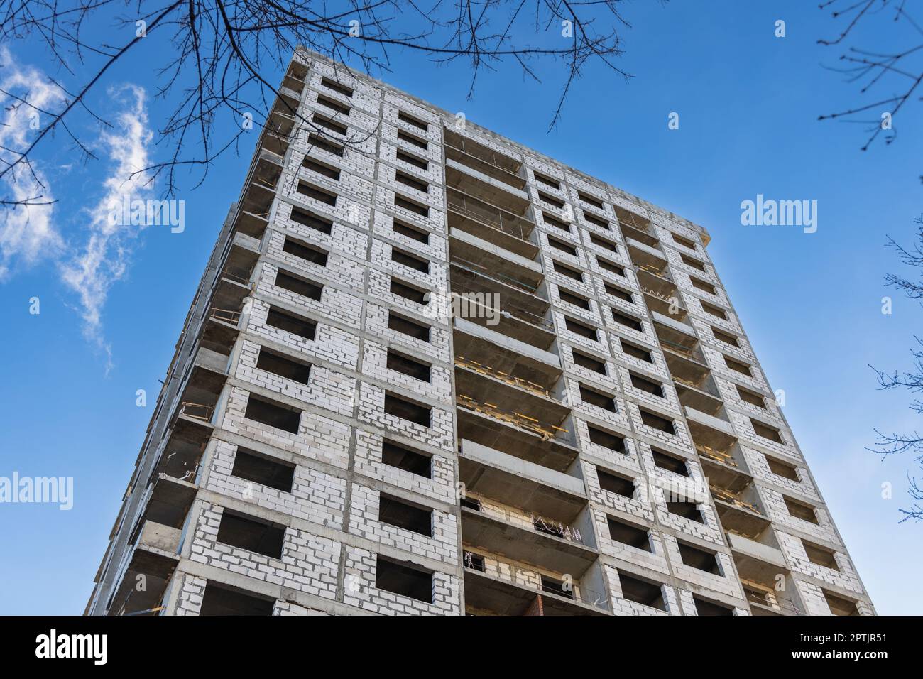 Construction of high-rise residential building Stock Photo - Alamy