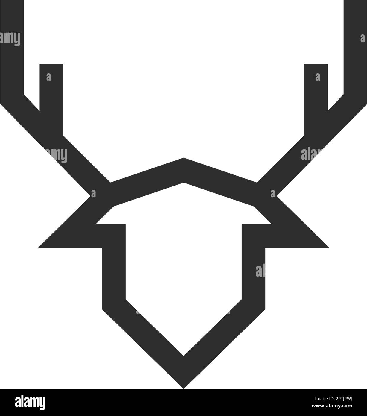 Deer head  ilustration icon vector design Stock Vector