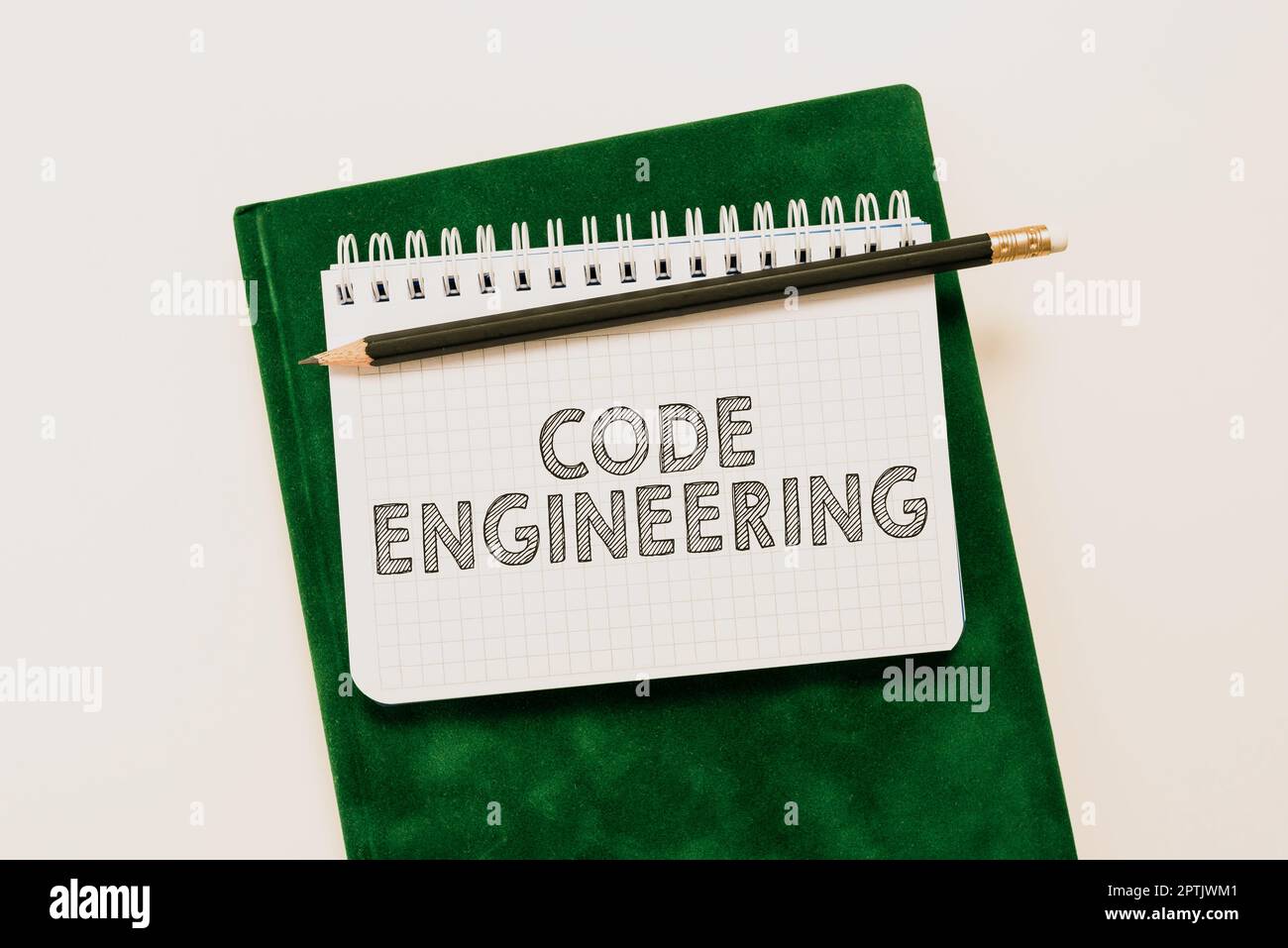 Text sign showing Code Engineering, Internet Concept application of engineering to the development of software Stock Photo