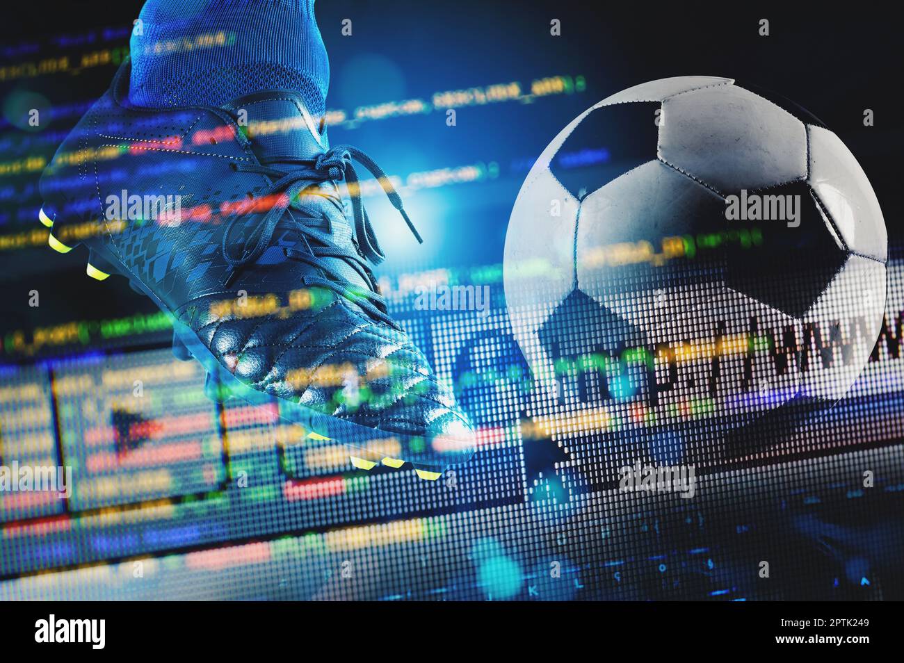 network of a live streaming soccer match Stock Photo Alamy