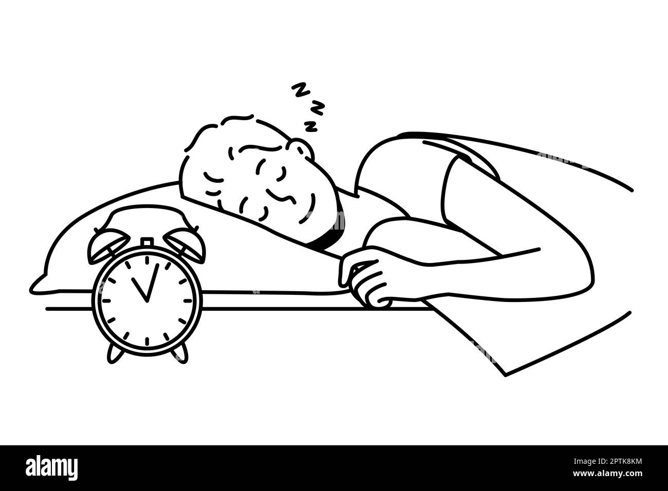 Man Sleeping Clip Art Black And White