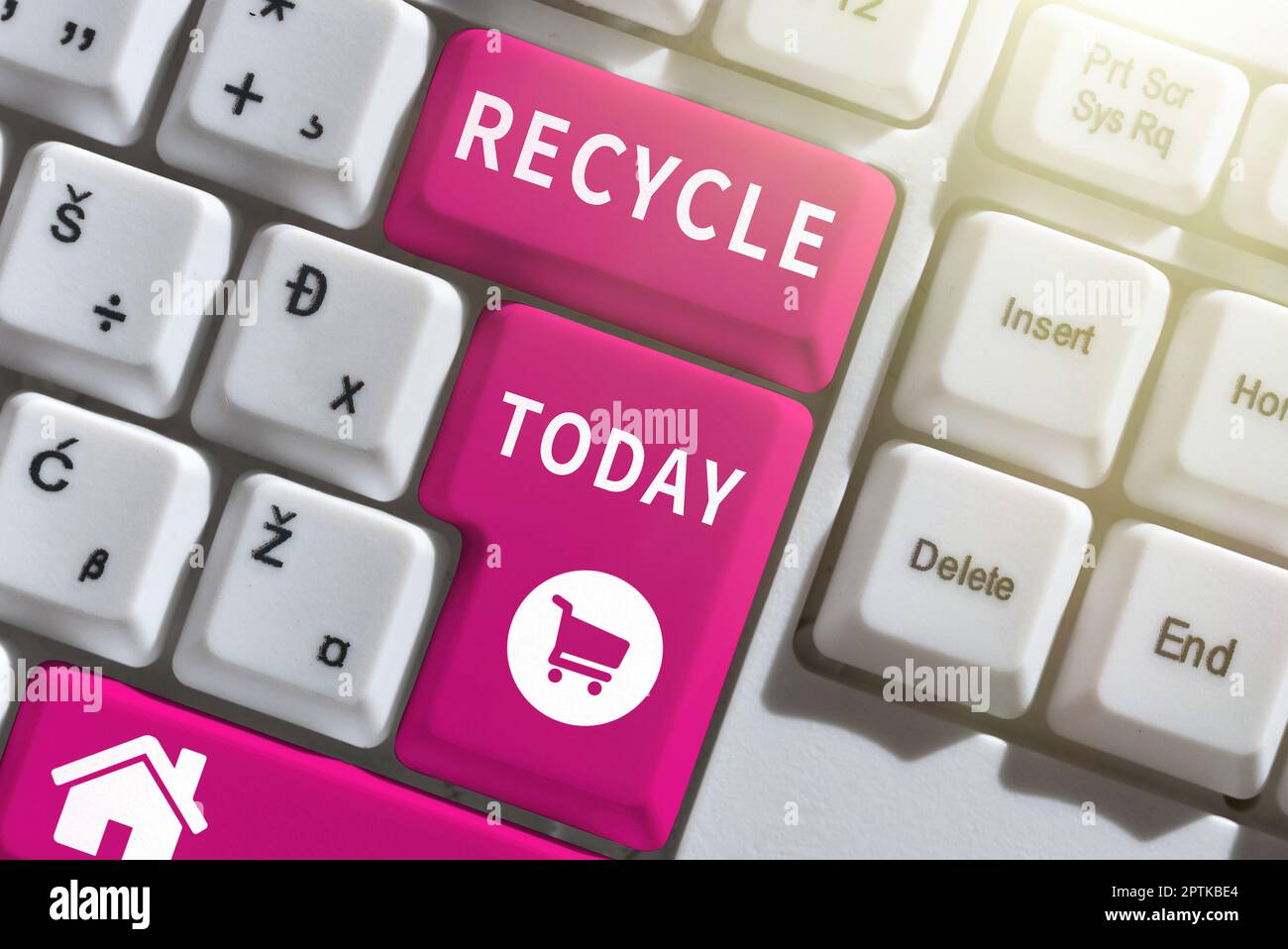 Sign displaying Recycle, Conceptual photo process of converting waste materials into new materials and objects Stock Photo