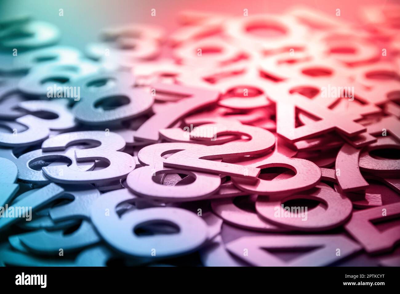 Mathematics abstract background made with solid numbers - Closeup view Stock Photo