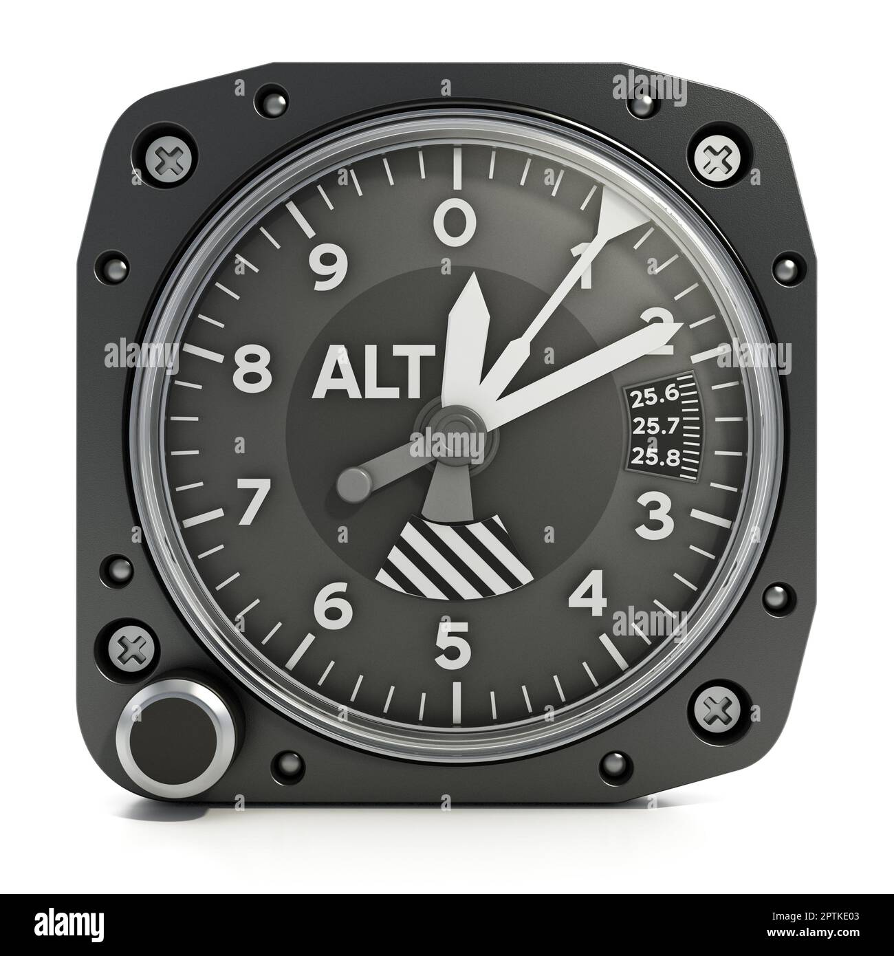 Altimeter isolated on white background. 3D illustration Stock Photo Alamy