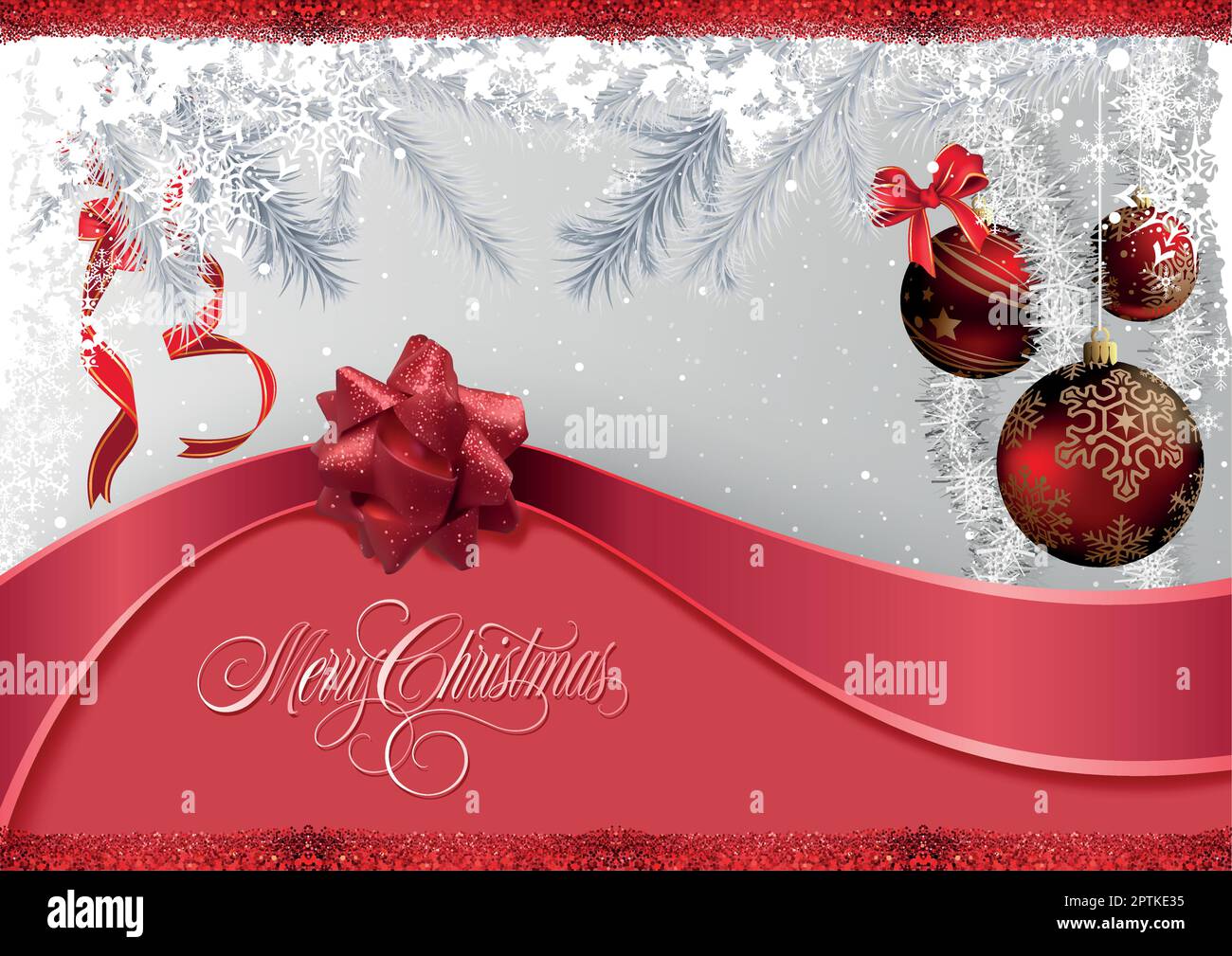 Silver holiday ornaments Stock Vector Images - Alamy