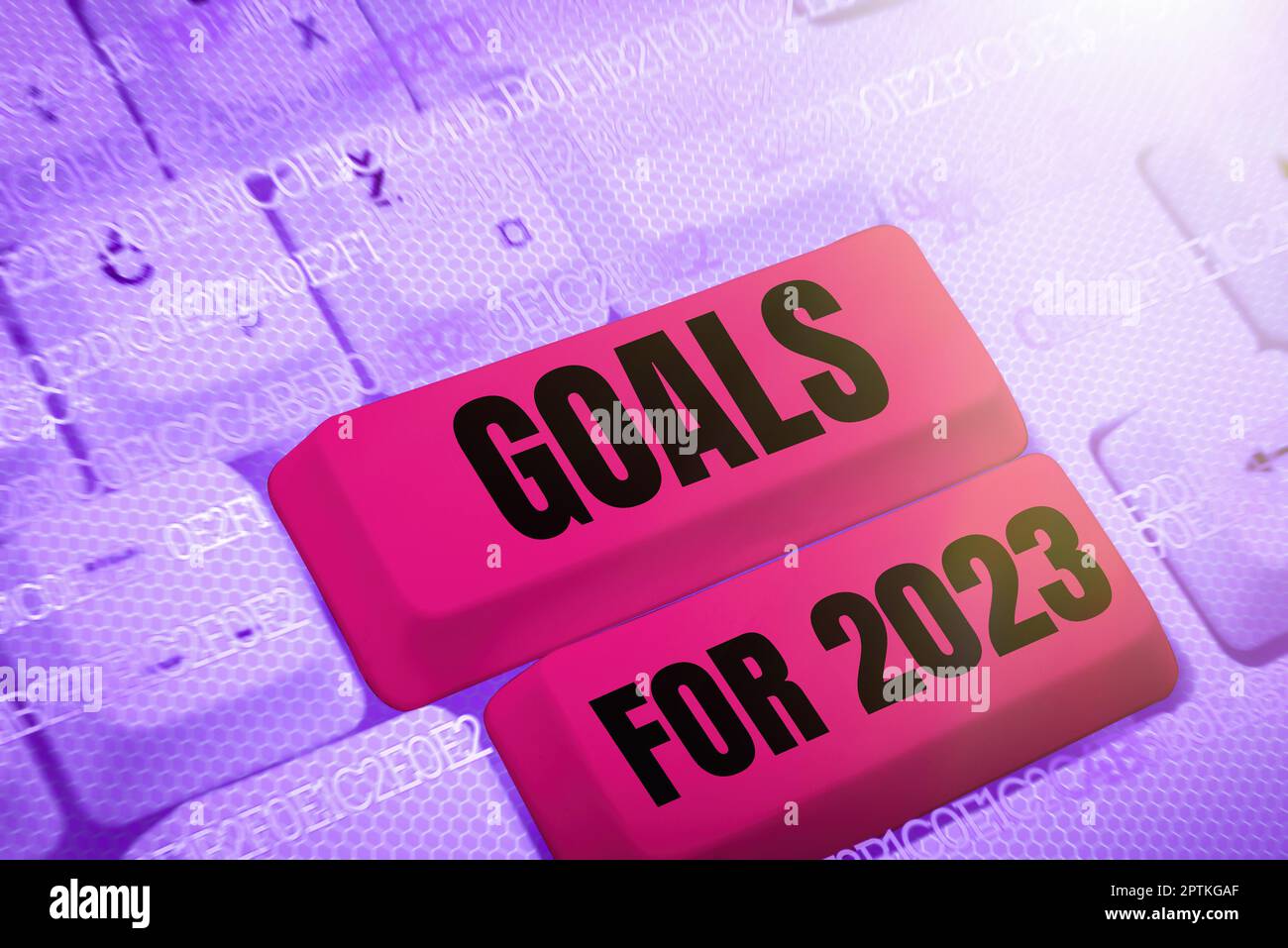 Text showing inspiration Goals For 2023, Business overview The
