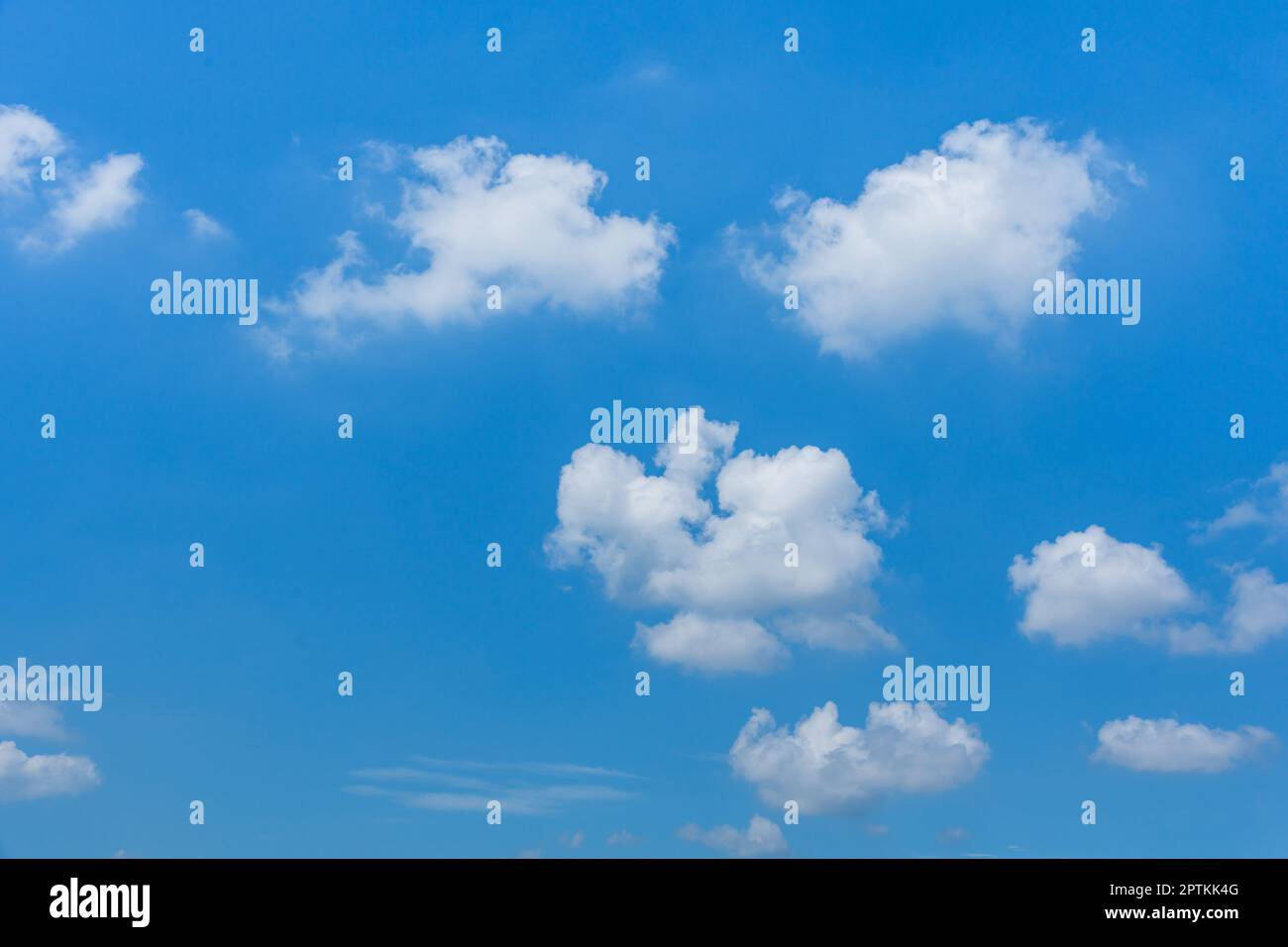 Blue sky background with white clouds Stock Photo