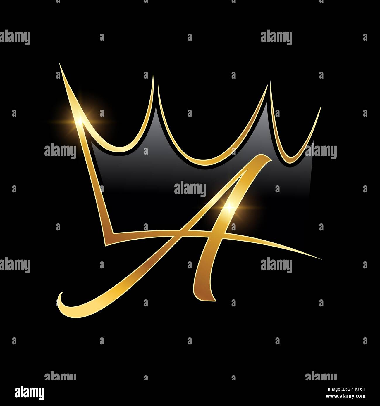 Initial letter a with crown design hi-res stock photography and images ...