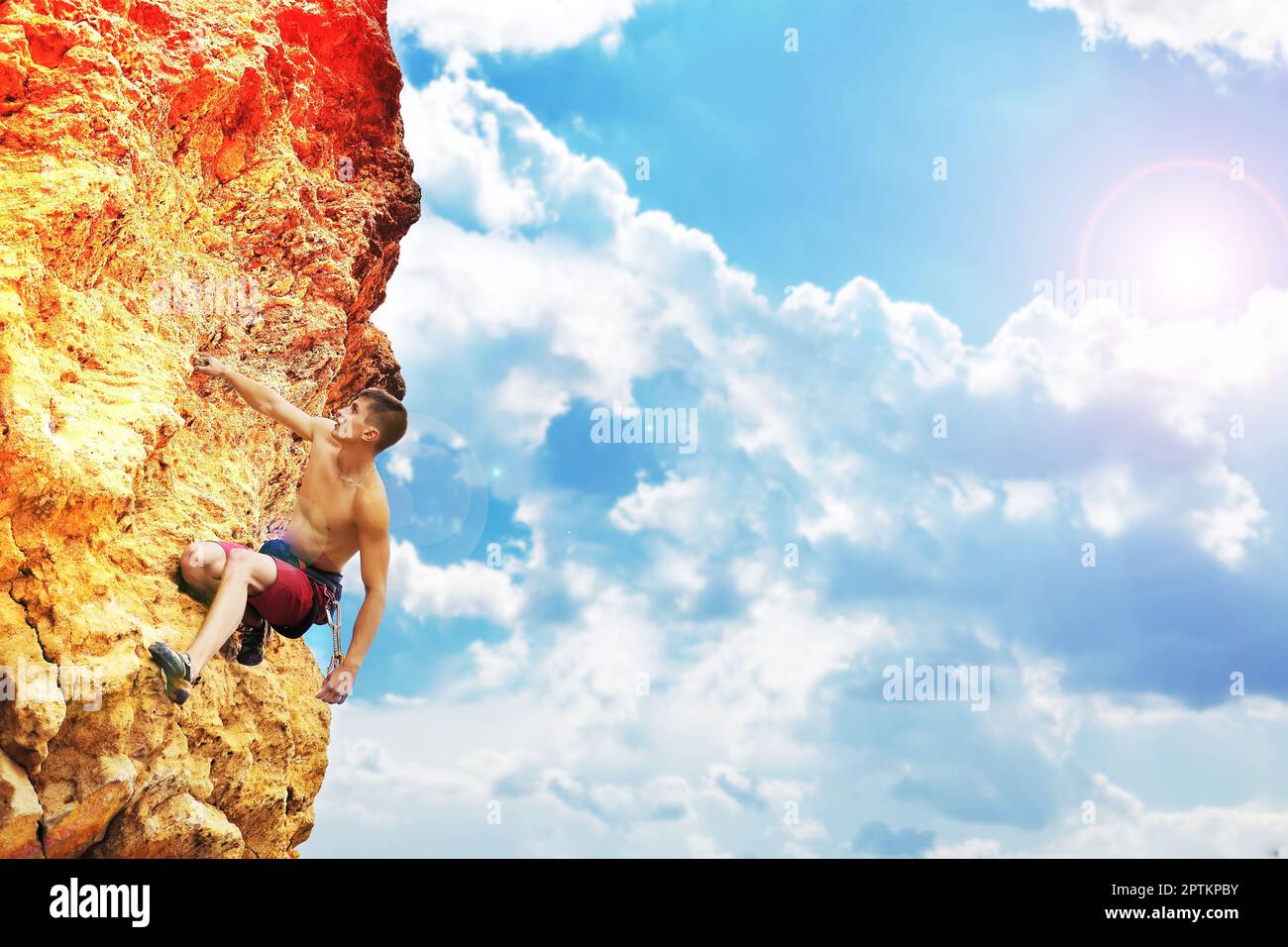 Mountain climber free climbing hi-res stock photography and images - Alamy
