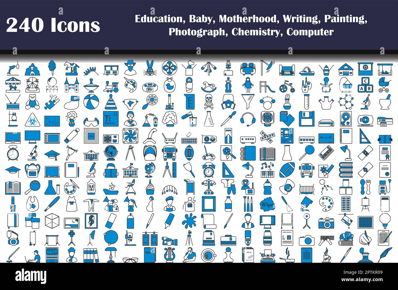 240 icons of education hi-res stock photography and images - Alamy